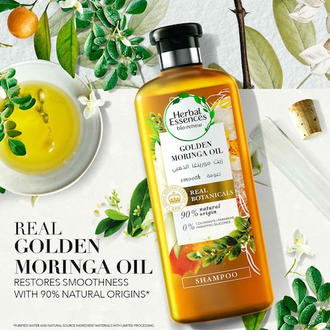 Herbal Essences&nbsp;Bio:Renew&nbsp;Natural Shampoo with&nbsp;Golden Moringa Oil&nbsp;for Hair Smoothness, 400ml&nbsp;