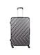 ParaJohn ABS Hardside Spinner Check In Medium Luggage Trolley, 24 Inch, Dark Grey