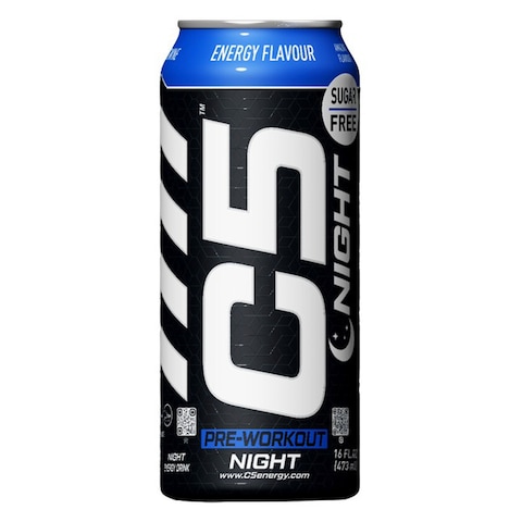 C5 Sugar-Free Pre-Workout Night Energy Drink Energy Flavour 473ml