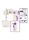 Generic Portable Mini Sewing Machine Hhe-7752 White/Purple