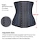 Aiwanto - 1 Pc Womens Waist Trainer Underbust 25 Steel Boned Sports Fitness Workout Hourglass Body Shaper Weight Loss, YA1210-Black-New-L