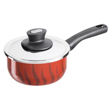 Tefal Tempo Flame Saucepan With Lid C3042483 Red 20cm