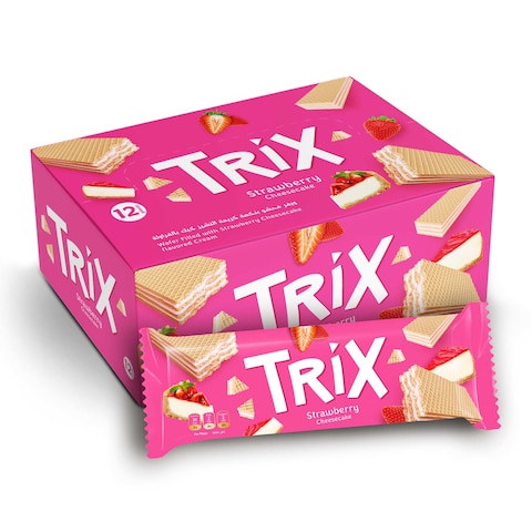Trix Wafer Filled with Strawberry Cheesecake Flavored Cream - 30 gram - 12 Pieces