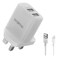 Oraimo Ocwu67Dc53 Firefly 2U Lightning Wall Charger Kit 12W White