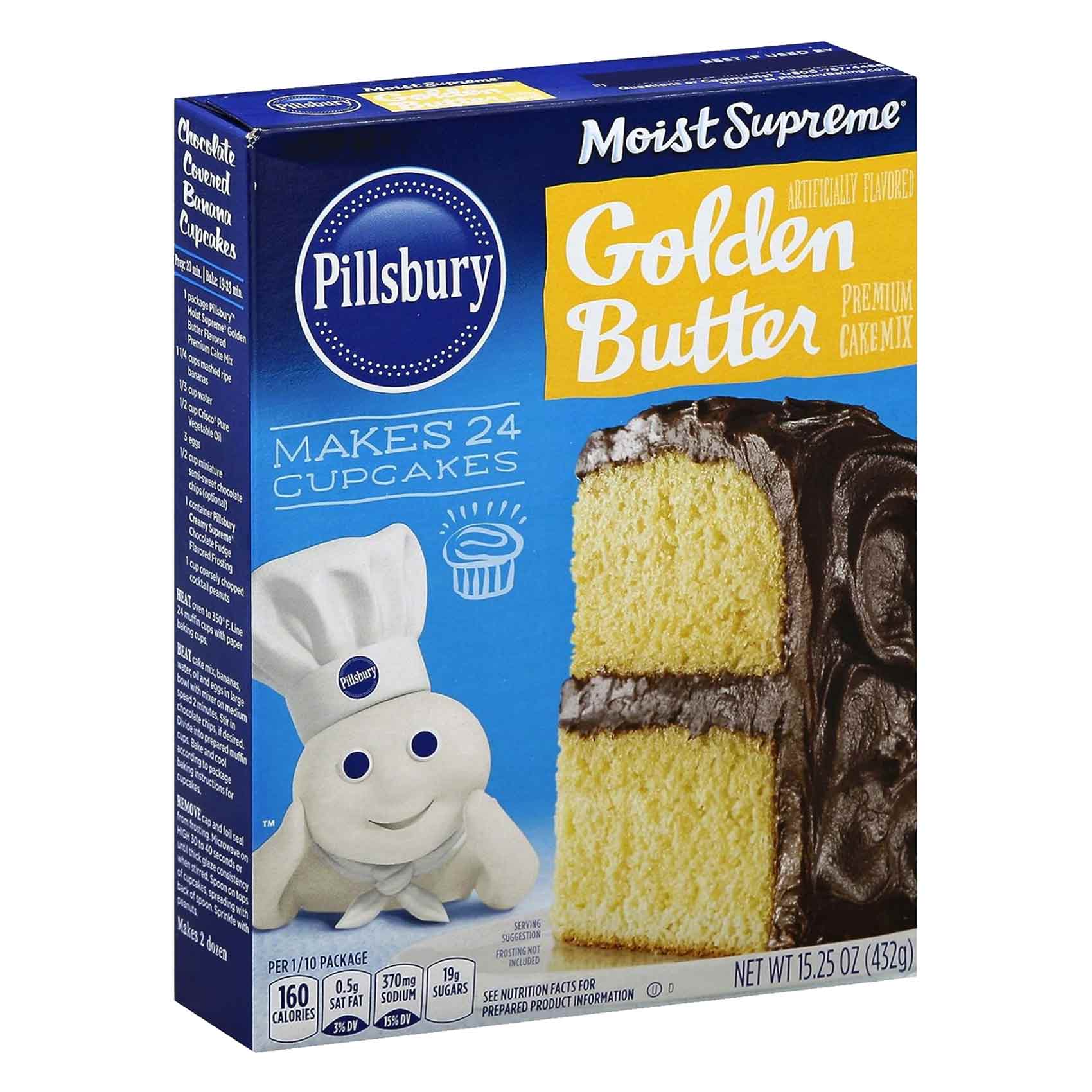 Pillsbury Cake Mix Moist Supreme Golden Butter 432 Gram product thumbnail 2