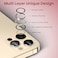 Moxedo Camera Lens Protector, 9H Tempered Glass, Aluminum Alloy Individual Ring Camera Cover Screen Protector Compatible for iPhone 12 Pro 6.7 inch (GOLD)