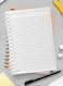 Lowha Spiral Notebook With 60 Sheets And Hard Paper Covers With Cool Seamless Abstract Design, For Jotting Notes And Reminders, For Work, University, School