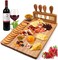 Cheese Cutting Board Cheese Board Set Cheese Tray Charcuterie Board and Serving Meat Platter (No Knife)