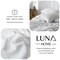 Luna Home Premium Single Size 4 Pieces Bedding Set Without Filler, Plain White Color