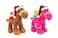 Bundle items - Brown camel with santa hat +  Dark Pink camel  with santa hat 25cm. 

