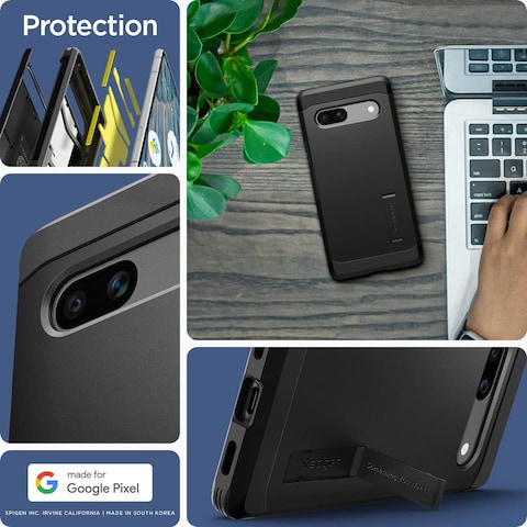 Spigen Tough Armor Designed For Google Pixel 7A Case Cover (2023) With Extreme Impact Foam - Black