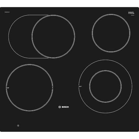 بوش موقد كهربائي مدمج ذو 4 مناطق PKN601DV1M - أسود 60 سم، ضمان سنة واحدة من الشركة المصنعة