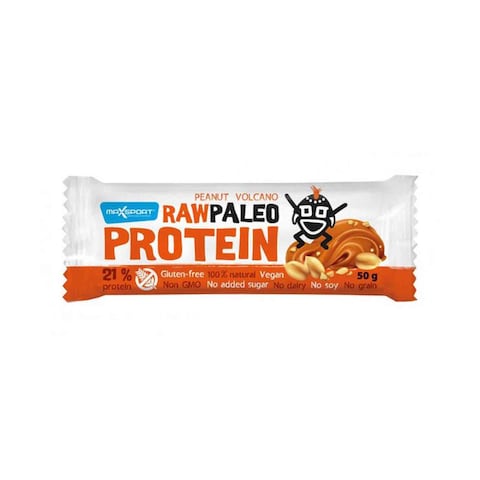 Max Sport Raw Peanut Volcano Paleo Protein Bar 50g