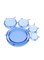 Umiwin 6-Piece Universal Silicone Suction Lid Clear Blue
