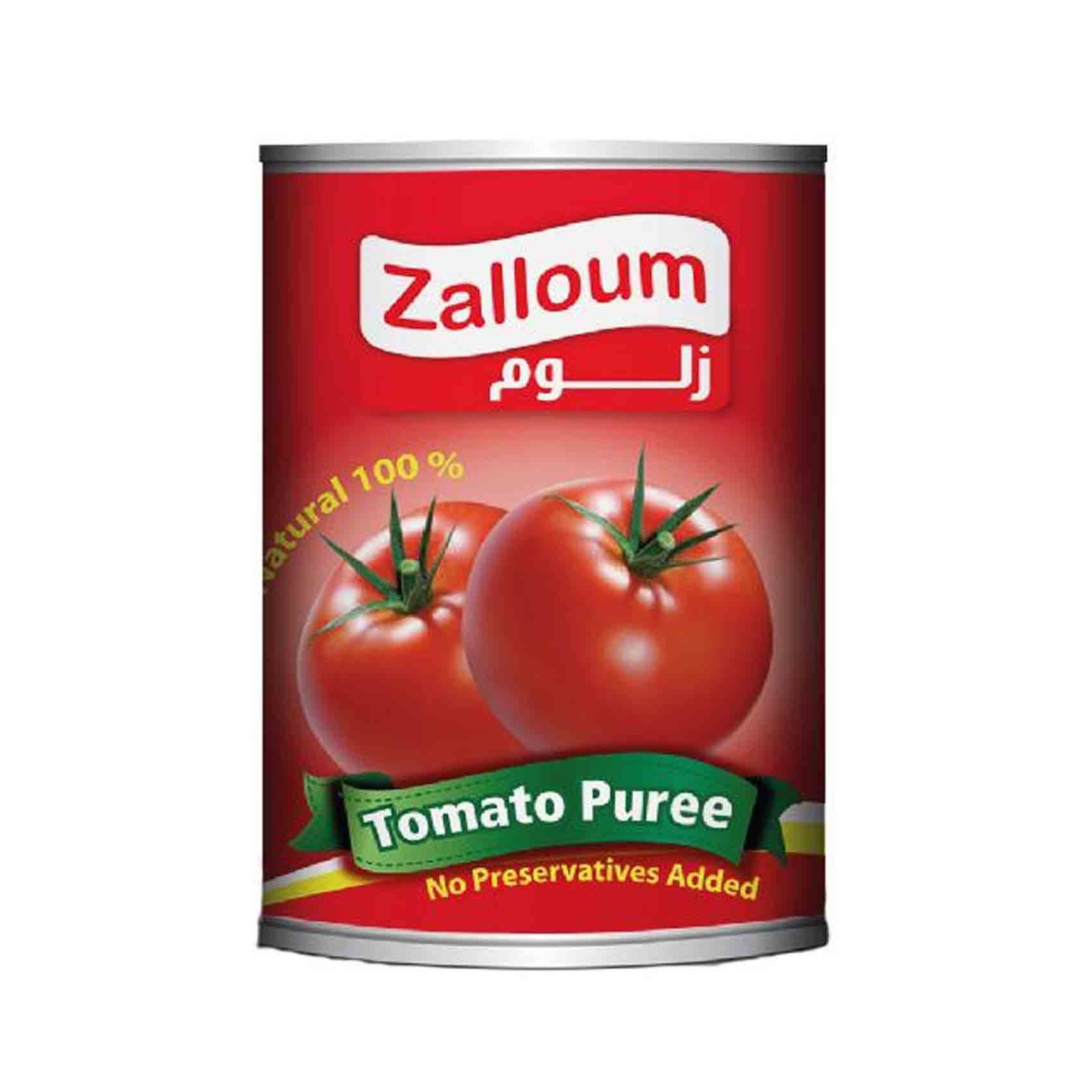 Zalloum Tomato Paste Puree In Cans 400 Gram