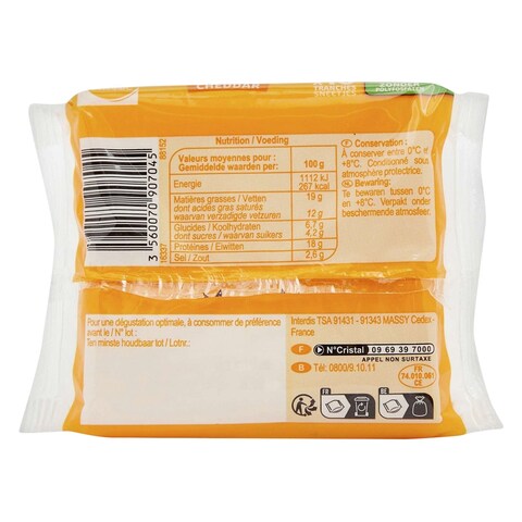 Carrefour Hamburger Cheddar Cheese Slices 150g x 8 Pieces