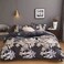 Luna Home King size 6 pieces, lovely flower design iron color, bedding set.