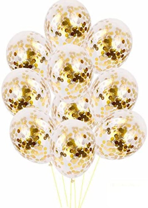 Generic - 20 Pcs Golden Confetti Balloons 12 Inches Party Balloons Confetti Dots Decor