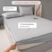 Luna Home-Single Size 3 Piece Set, Bedsheet with 2 Pillow Cases, Light Gray Color