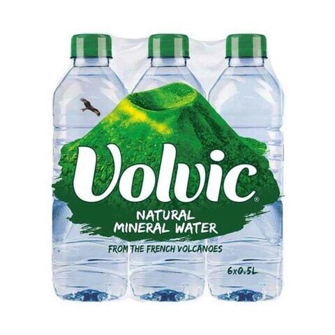 Buy Volvic Natural Mineral Water 500ml, Pack of 6 in Kuwait