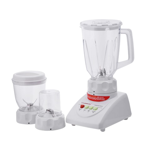 3-in-1 Blender, Multifunctional Mixer Grinder, OMSB2054, 1.5 L Jar, Grinder &amp; Chopper Attachment, Stainless Steel Blades, 2 Speed Setting with Pulse, Safety Interlock