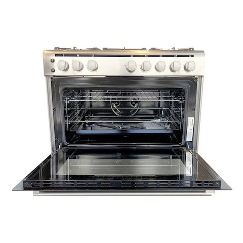 Daewoo 5 Gas Burner Free Standing Cooker DGC-S965M Silver/Black 90x60cm