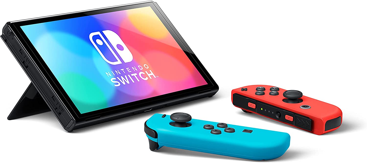 New Nintendo Switch Oled Model - Neon Red &amp; Blue Joy Con