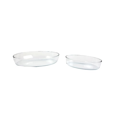 Borcam Oval Platter - 1550cc + 3200cc - 2 Pieces
