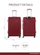 ParaJohn Cabin Size ABS Hardside Spinner Luggage Trolley, 20 Inch, Burgundy