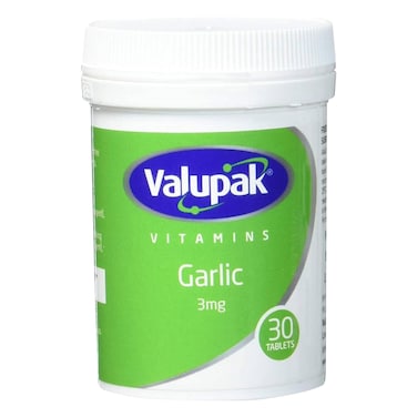 Valupak Vitamins Garlic Tablets 3mg 30 Pieces