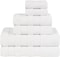 Safi Plus Luxury Hotel Quality 100% Turkish Genuine Cotton Towel Set, 2 Bath Towels 2 Hand Towels 2 Washcloths Super Soft Absorbent Towels for Bathroom &amp;amp; Kitchen Shower - Bright White
