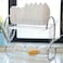 Multifunctional 2 Layers Dish Drying Rack ,Stainless Steel Glass, Cup, Cutlery Holder and Dish Drainer for Kitchen Counter Top