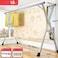 Stainless Floor Standing Foldable Removable Adjustable Balcony Yard Double Poles Drying Rack With Hooks