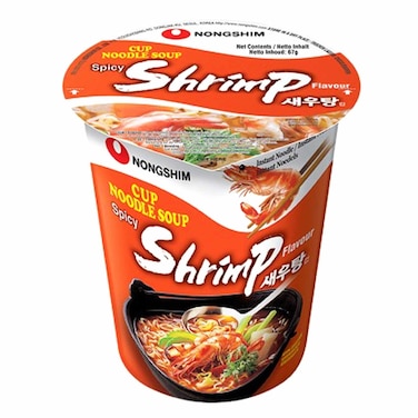Nongshim Spicy Shrimp Instant Cup Noodle Soup 67g