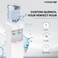 KROME Top Loading Water Dispenser, Hot and Cold Water 2 taps, Floor Standing, Made with SUS 304 Tank and Food-grade Silicone Gel Tube, White - KR-WDTL 2TW