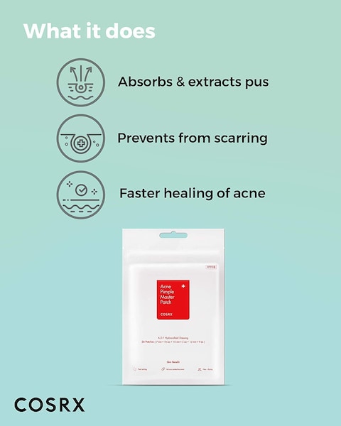 Cosrx Acne Pimple Patch (96 Counts) Absorbing Hydrocolloid Spot Treatment Fast Healing, Blemish Cover, 3 Sizes
