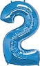 Number Two Sapphire Blue 43in Number Foil Bln 1Ct