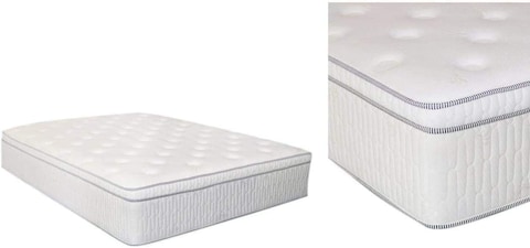 Galaxy Design Spencer pillow top Hybrid Latex Spring Mattress &ndash; White &ndash; Queen Size ( L x W x H ) 200 x 180 x 26 cm - 5 year Full Warranty