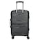 Hard Case Medium Checked Luggage Trolley For Unisex Polypropylene Lightweight 4 Double Wheeled Suitcase With Built In TSA Type Lock Travel Bag KH1005 Black