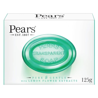 Pears Pure And Gentle With Lemon Flower Extracts Soap Bar 125g Green