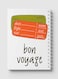 Lowha Spiral Notebook With 60 Sheets And Hard Paper Covers With Bon Voyage Doodle Design, For Jotting Notes And Reminders, For Work, University, School