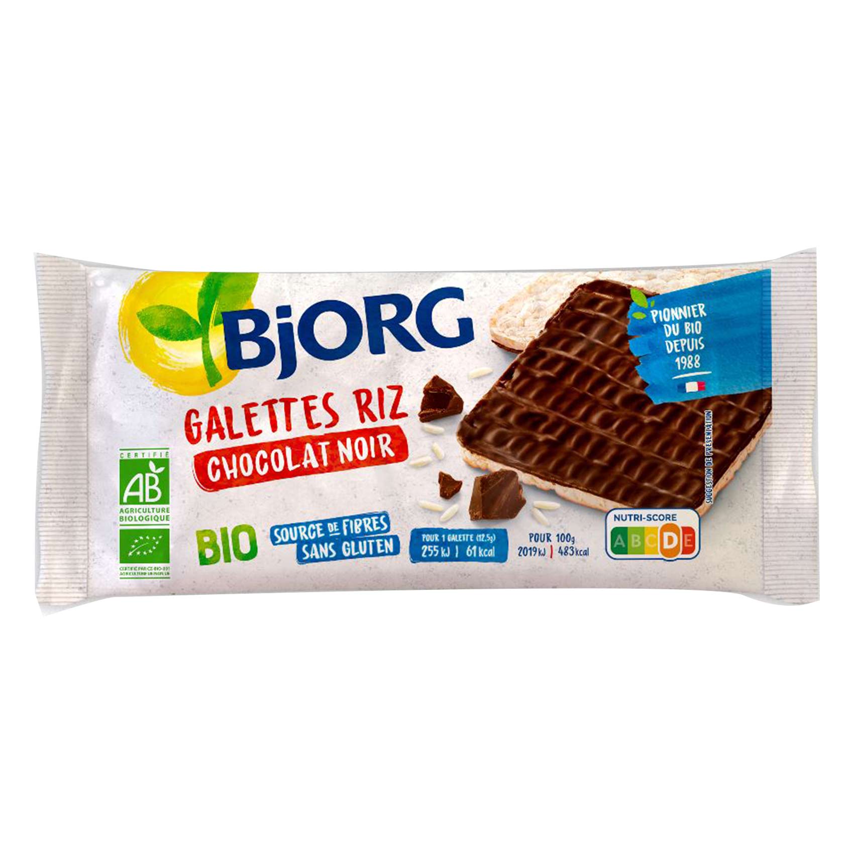 Bjorg Galettes Riz Fines Chocolat Noir Bio 100GR