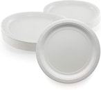 Buy Party Time 30-Pieces White Disposable Paper Plates 9" - For Weddings, Partys, Birthday Party, Dinners, Lunchs - Party Supplies in UAE