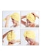 Generic Hair Drying Towel Yellow 22X66Centimeter