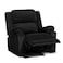 In House Velvet Rocking Recliner Chair - Black - AB02