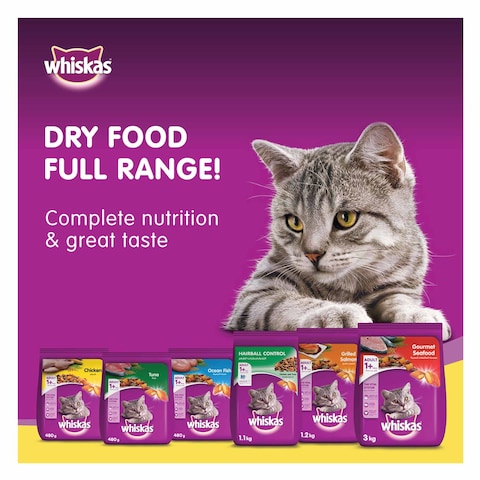 Whiskas Chicken Dry Cat Food, Bag of 1.2kg