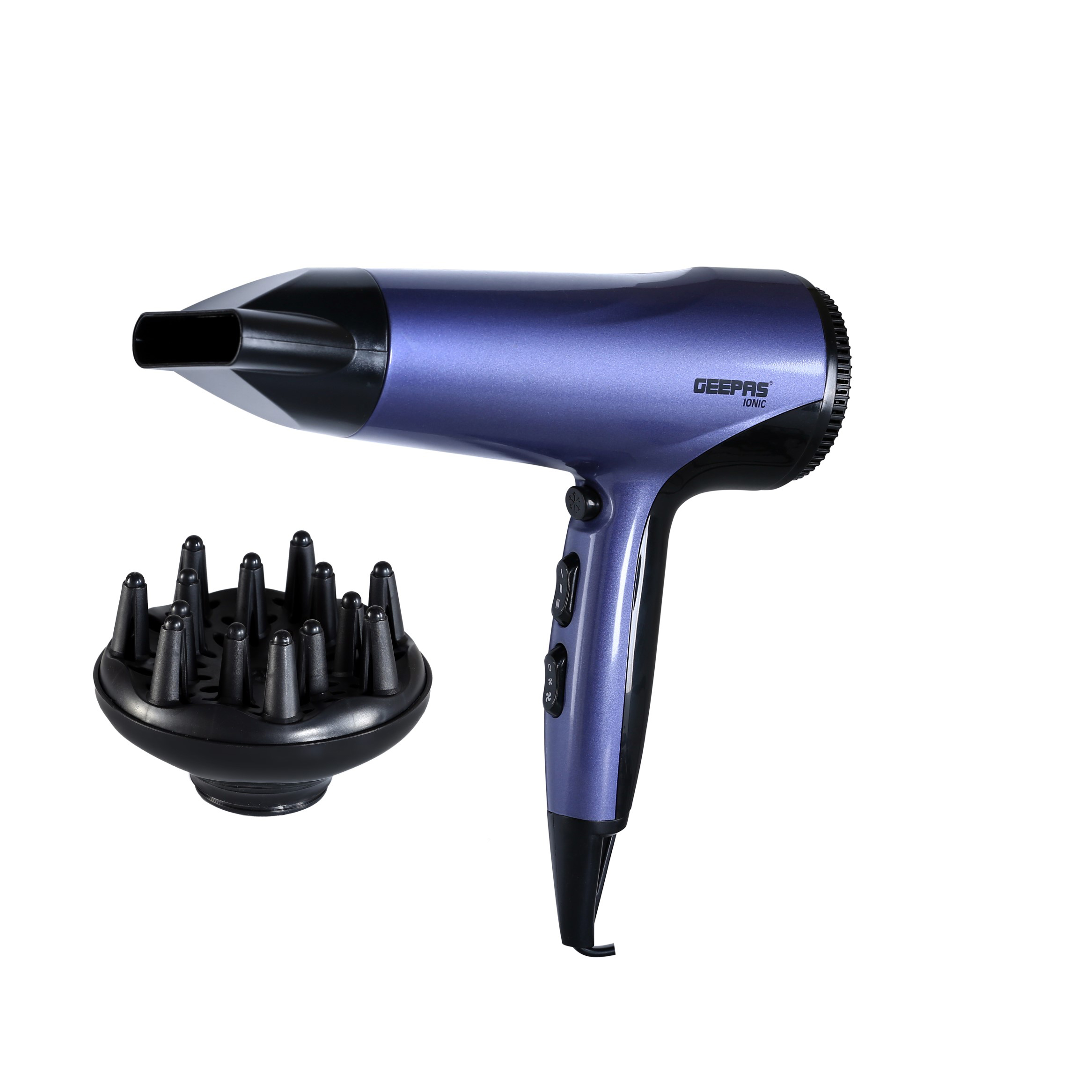 Geepas GHD86017 Compact Hair Dryer 1800W, Portable Ionic Fast Drying Blower with 3 Heat &amp; 2 Speed Settings, Cool Shot, Removable Filter, Quickly Dry &amp; Style Hair