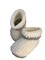 Pikkaboo Cuddles and Snuggles Crochet Baby Booties-White &amp; Grey
