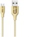 Anker Powerline+ Micro Usb Cable Charger Double-Braided Nylon With Elegant Case -Against Cutting 3Ft -0.9M- Gold