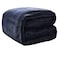 Fabienne Silky Plain Microfiber Bed Blanket Double Size Navy Blue